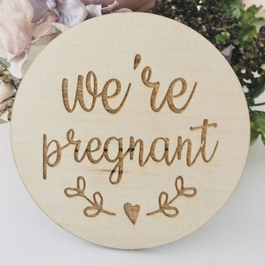 We're Pregnant Botanical Disc