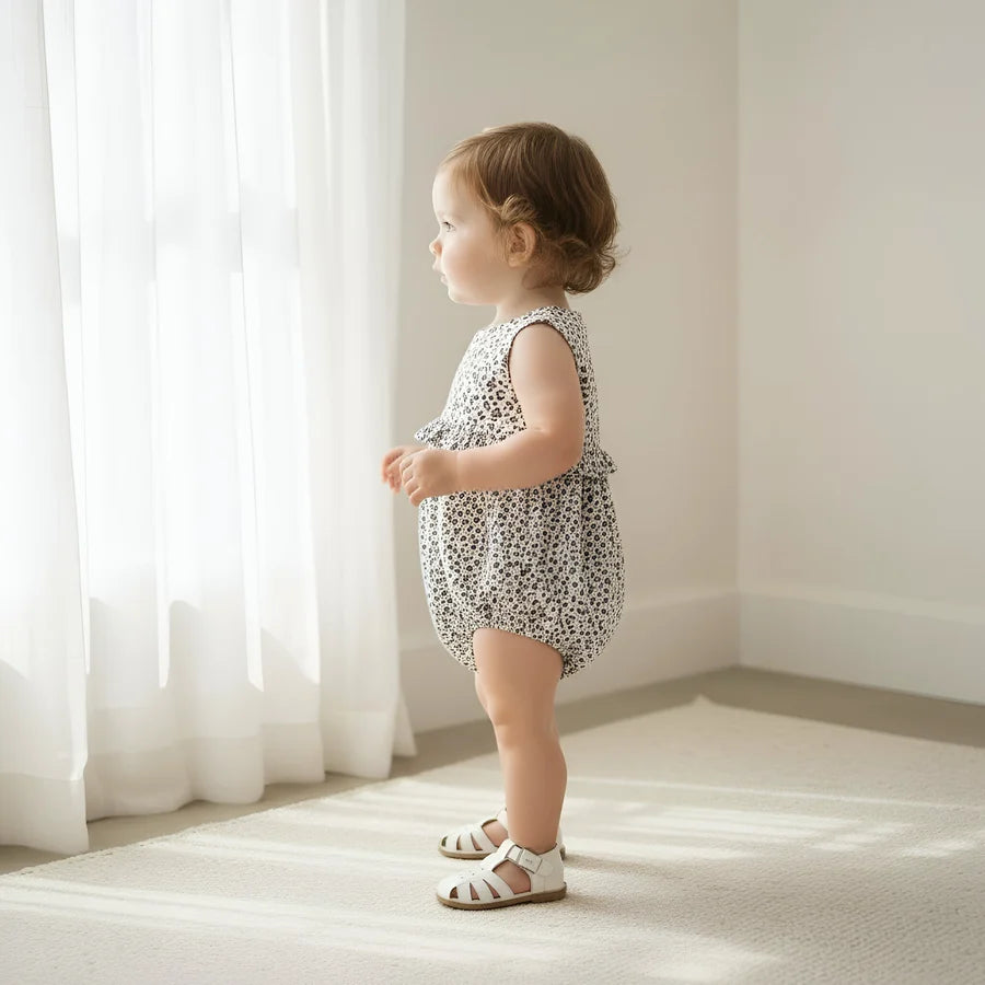 Baby Girls Nora Playsuit Navy Daisy