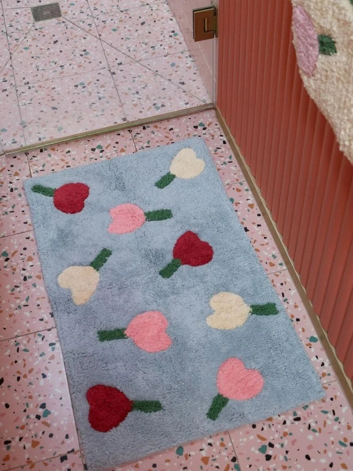 Forget Me Not Bath Mat Sky