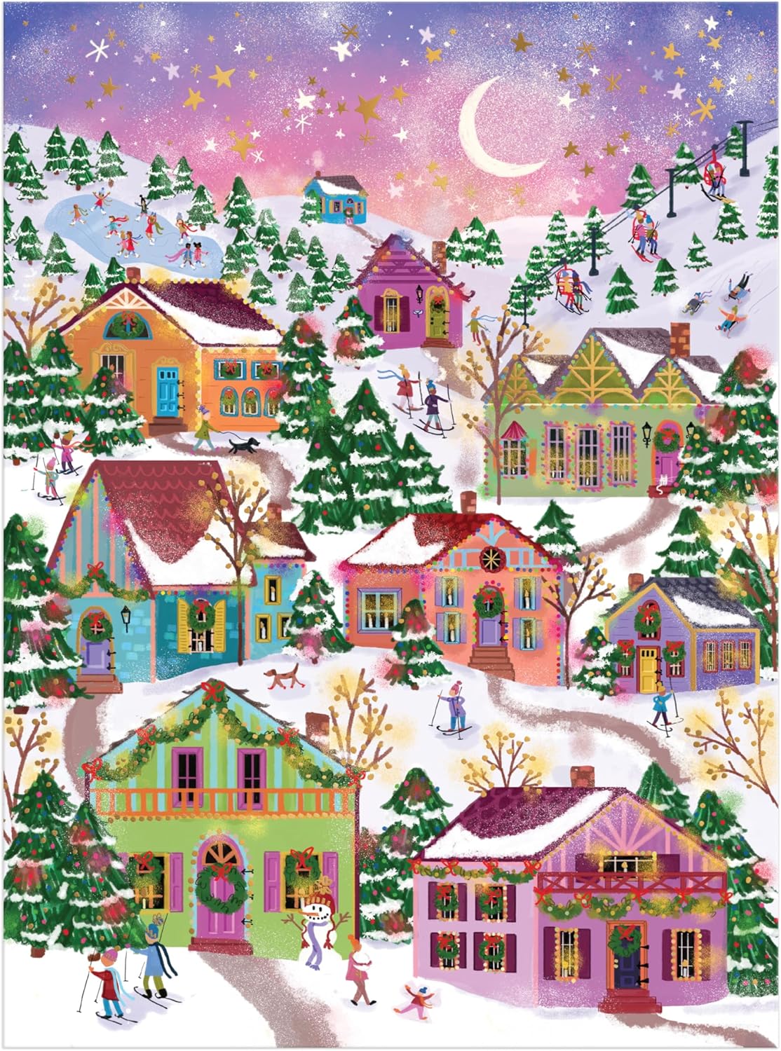 Snowcap Village Puzzle 1000pc