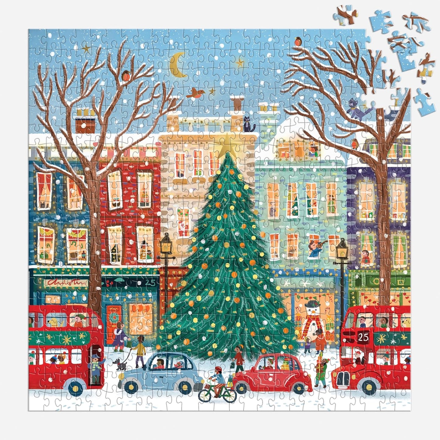 Tinsel City Foil Puzzle 500pc