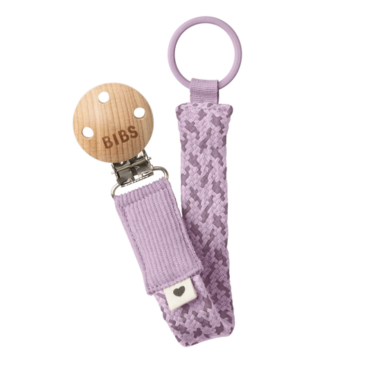 Bibs Paci Braid Violet Sky