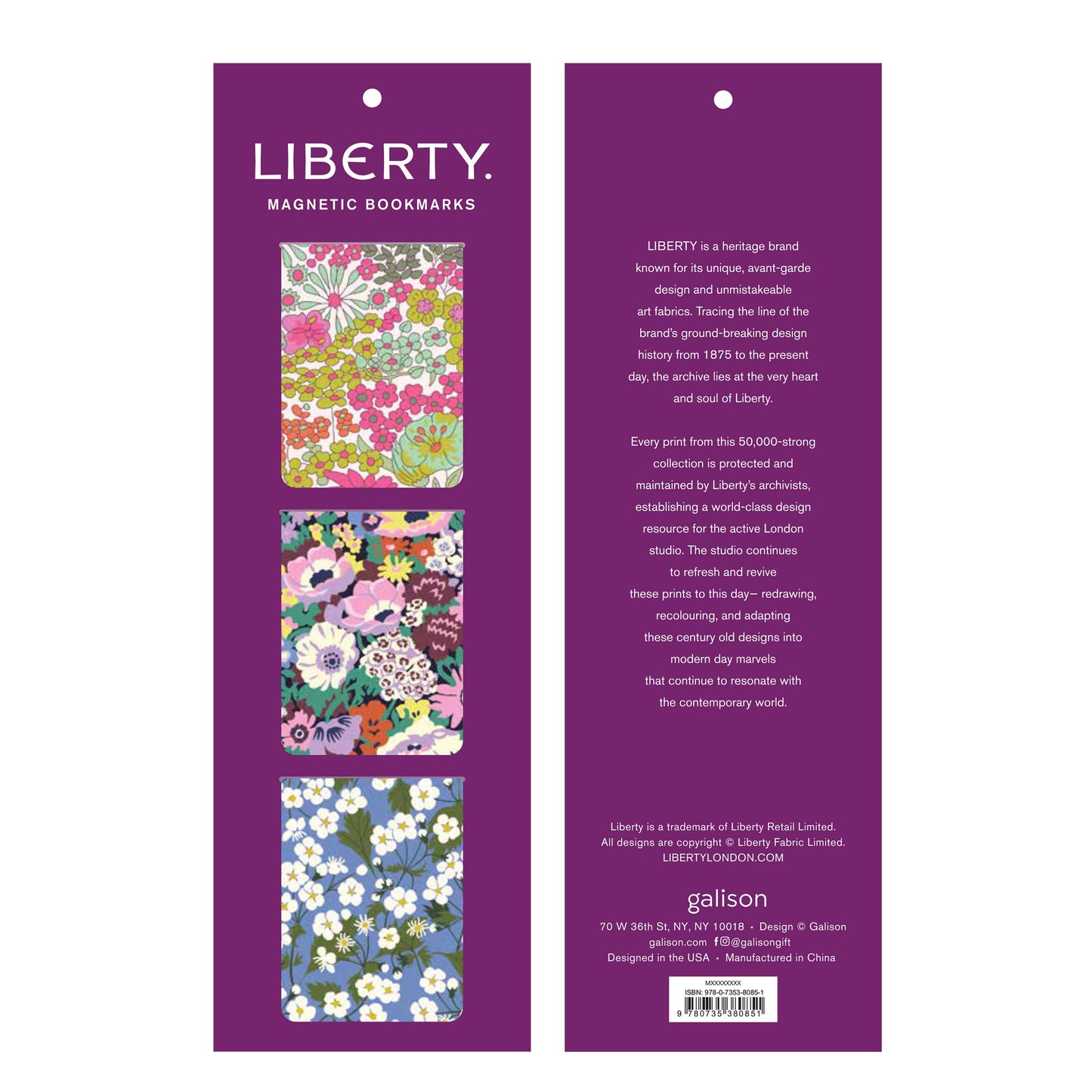 Liberty Magnetic Bookmarks Set of 3