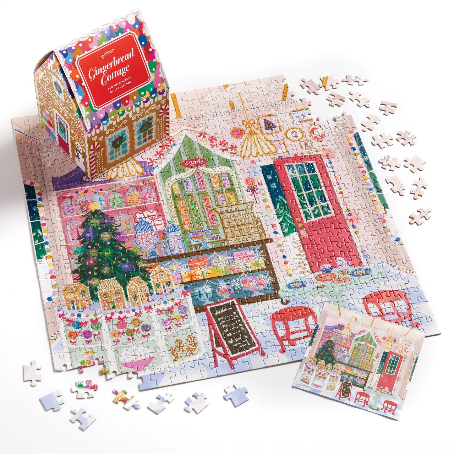 Joy Laforme Gingerbread Cottage Puzzle 500pc