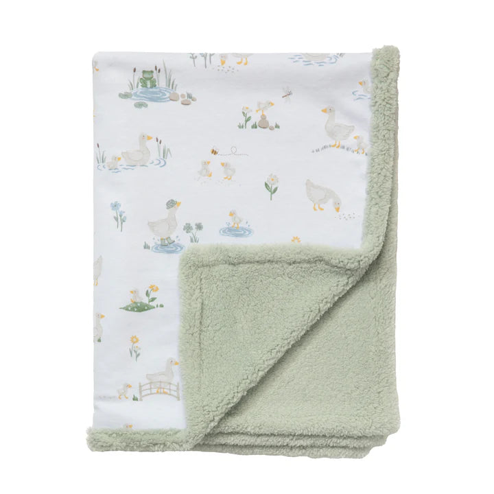 Organic Jersey Sherpa Blanket Goosey Goosey