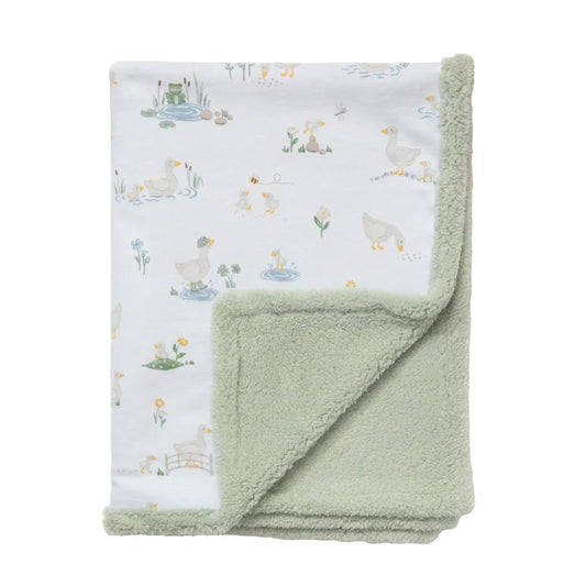Organic Jersey Sherpa Blanket Goosey Goosey