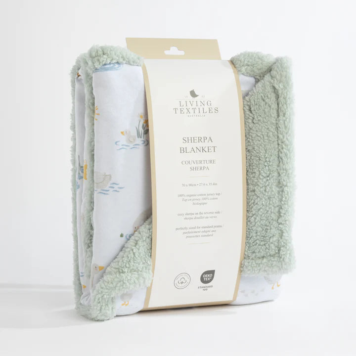 Organic Jersey Sherpa Blanket Goosey Goosey