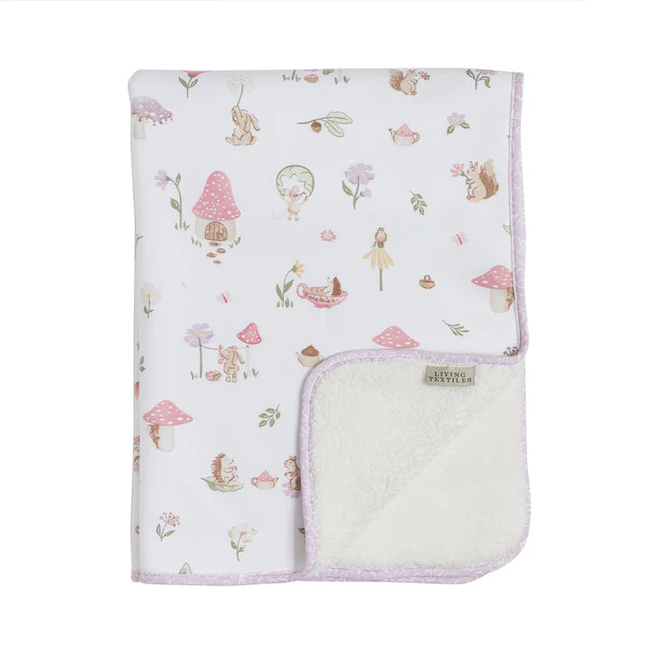 Organic Jersey Sherpa Blanket Whimsical Wonderland