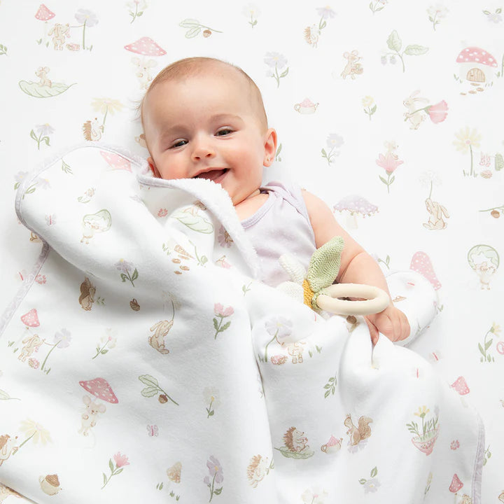 Organic Jersey Sherpa Blanket Whimsical Wonderland