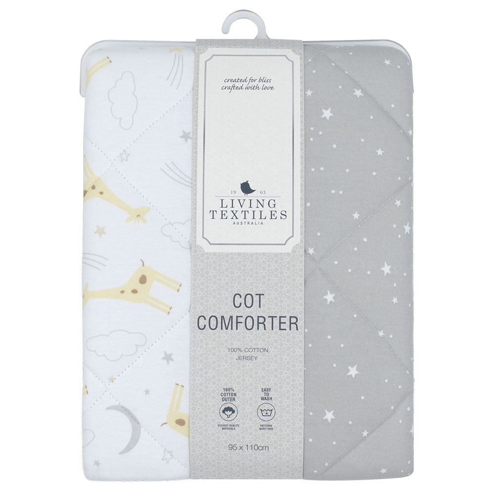 Jersey Cot Comforter Noah/Grey Stars