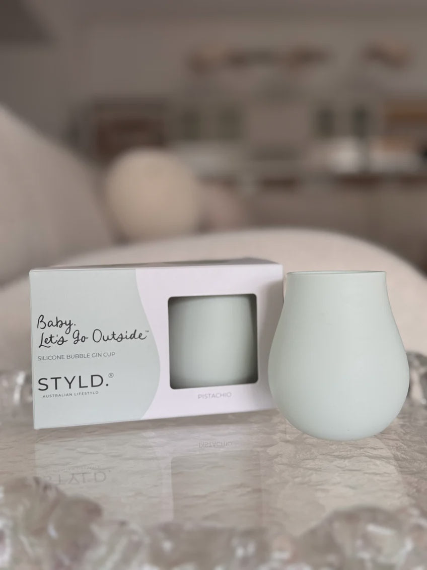 Silicone Gin Cup Pistachio 2pk