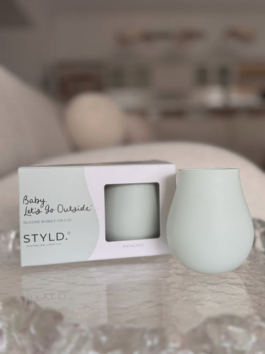 Silicone Gin Cup Pistachio 2pk