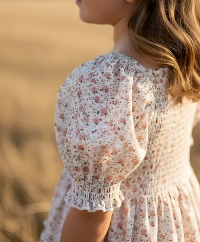 Girls Daisy Dress Pink Floral