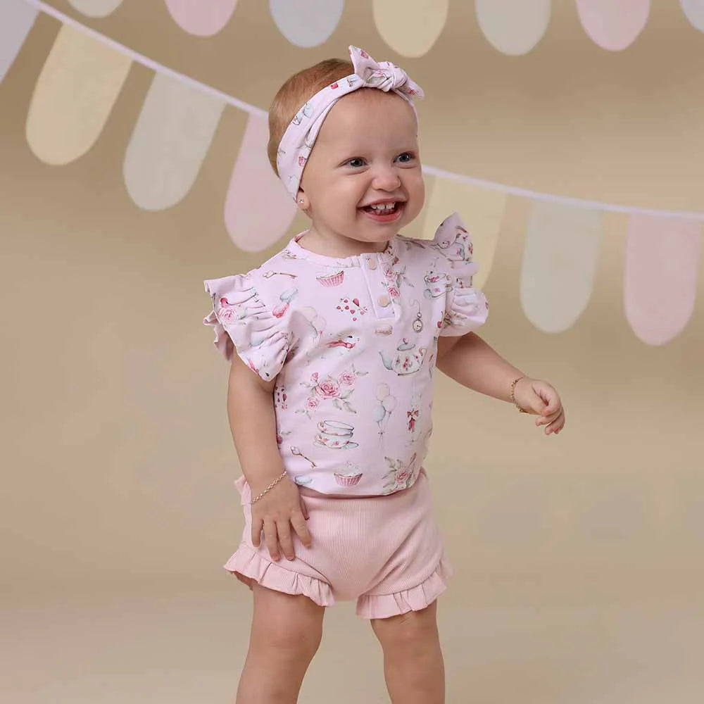 Alice's Tea Party Short Sleeve Bodysuit