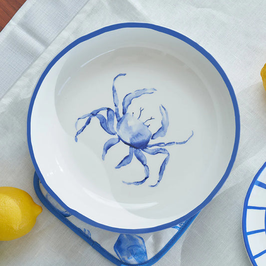Ceramic Serving Bowl Crab