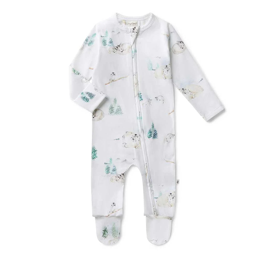 Arctic Snuggle Sleepsuit Zip Footie