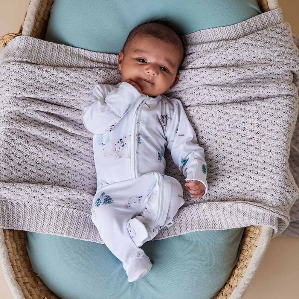 Arctic Snuggle Sleepsuit Zip Footie