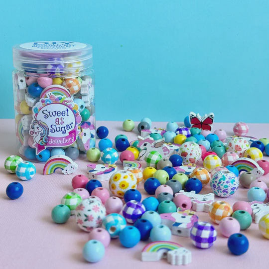 Jewellery Making Kit Unicorn Wooden Beads
