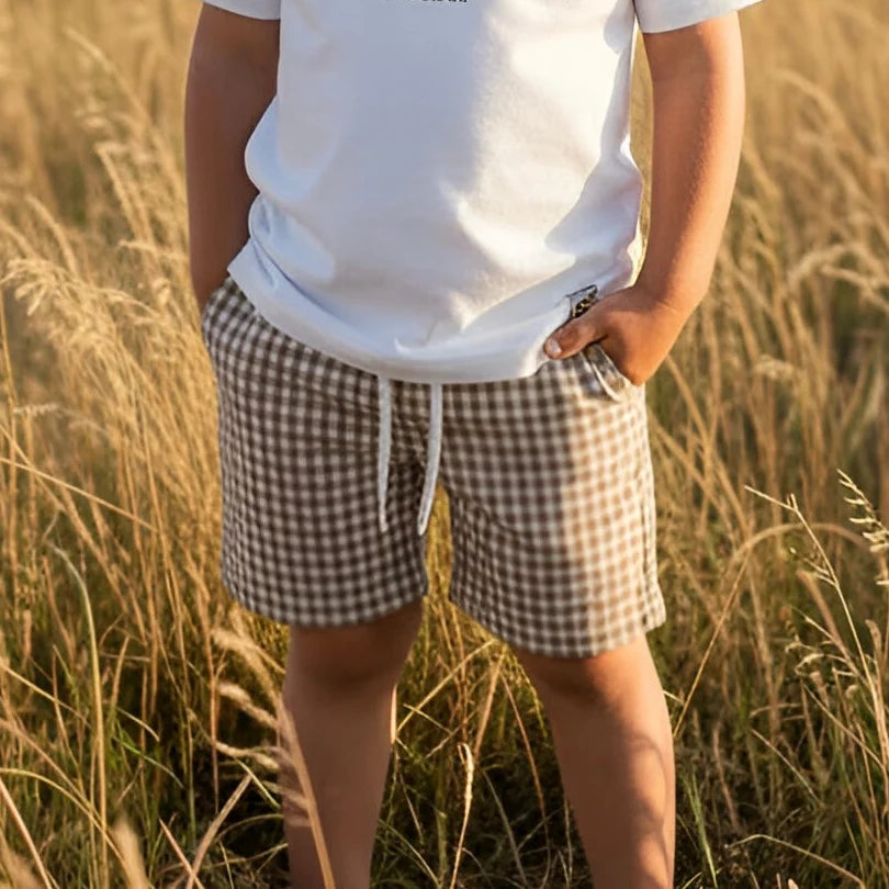 Boys Sonny Shorts Brown Check