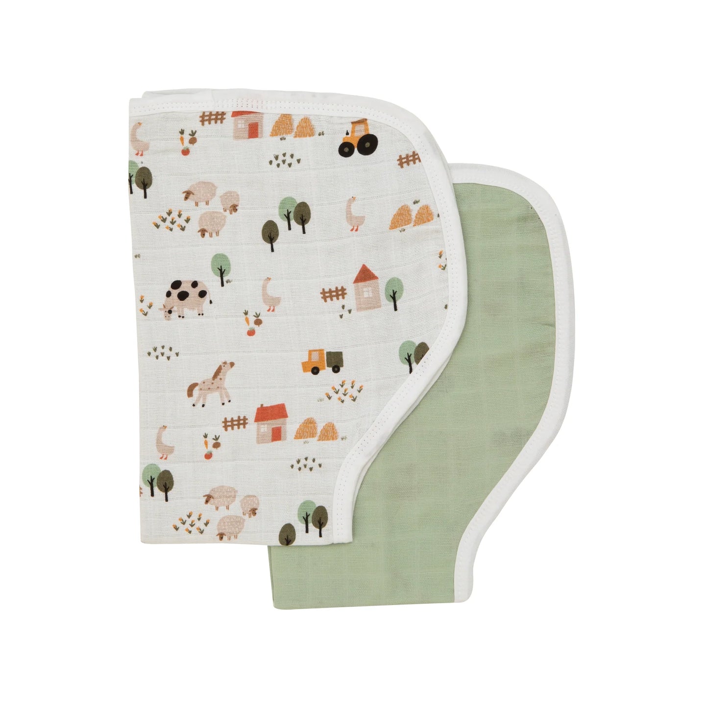 Burp Cloth Country Farm 2pk