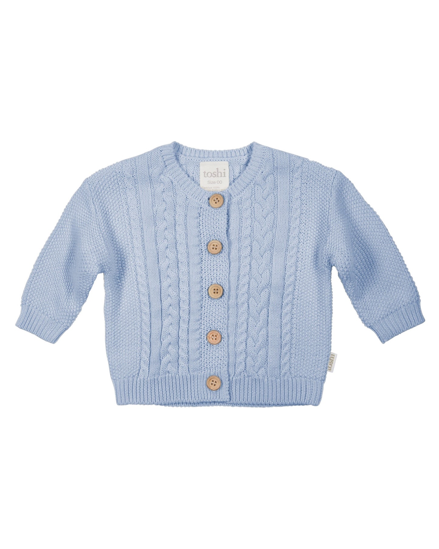 Organic Cardigan Yummy Bluebell