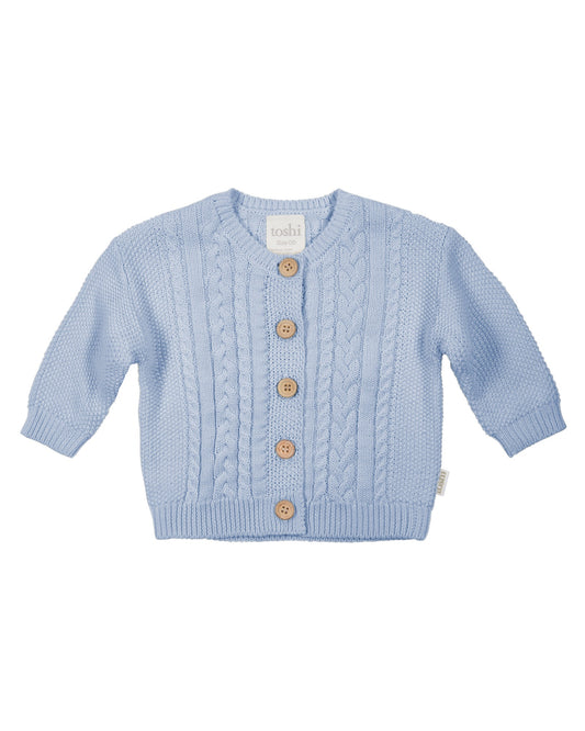 Organic Cardigan Yummy Bluebell