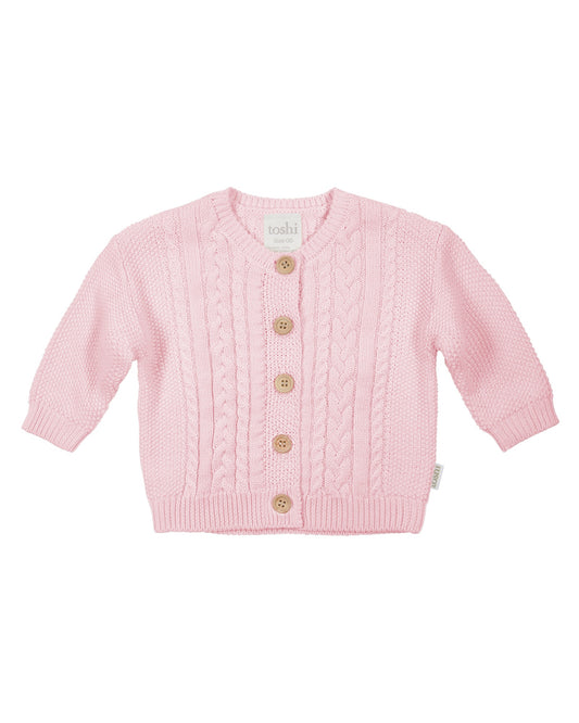Organic Cardigan Yummy Misty Rose