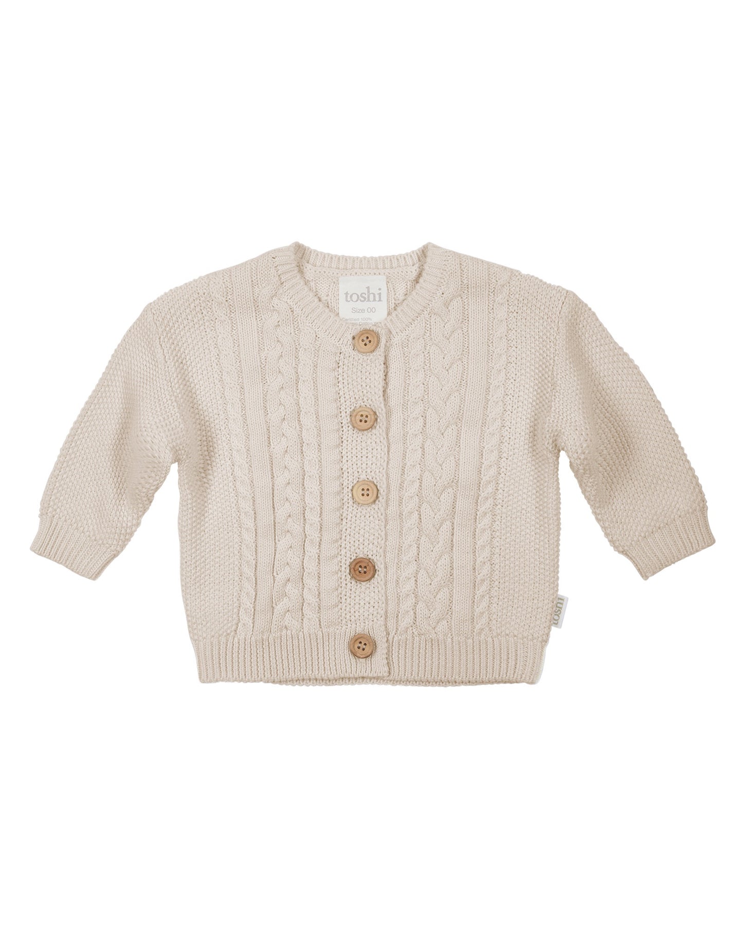 Organic Cardigan Yummy Oatmeal