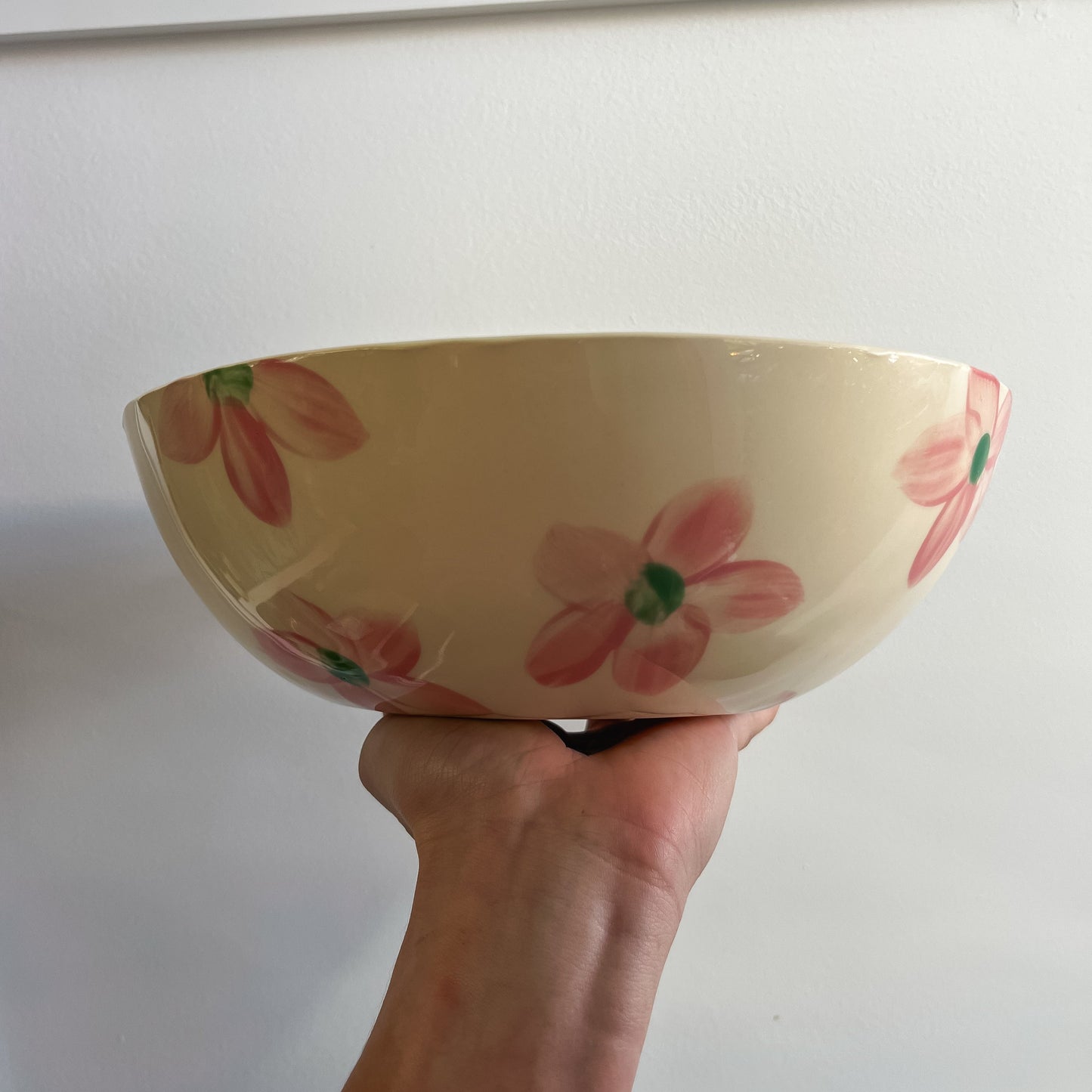 Salad Bowl Red Spot & Floral