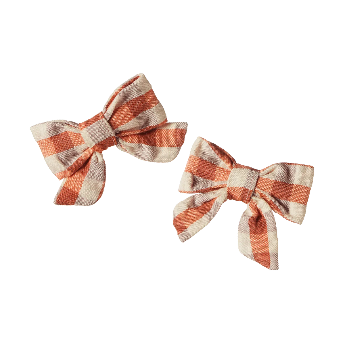 Bow Hair Clips 2pk Dandelion Gingham