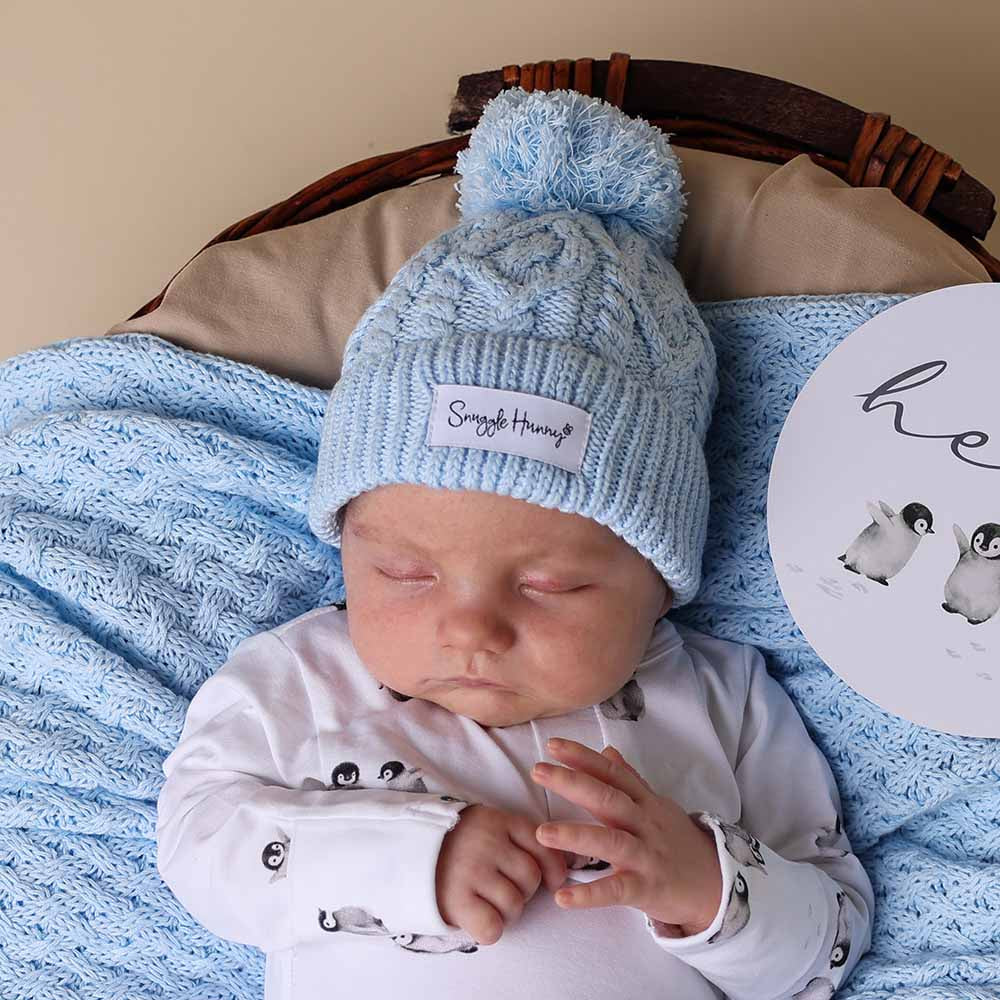 Baby Blue Knit Beanie