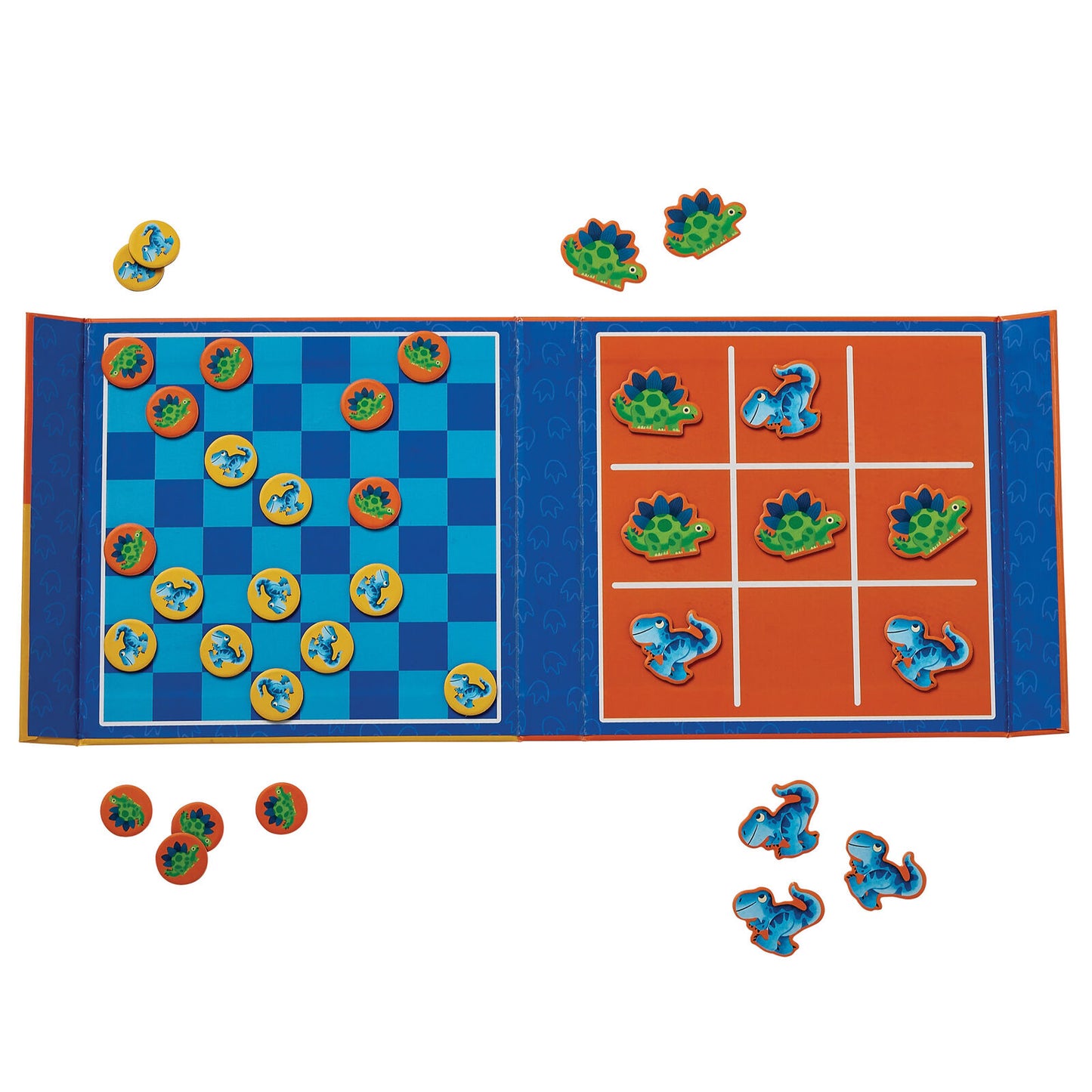 Magnetic Game Tic Tac Toe & Checkers Dino