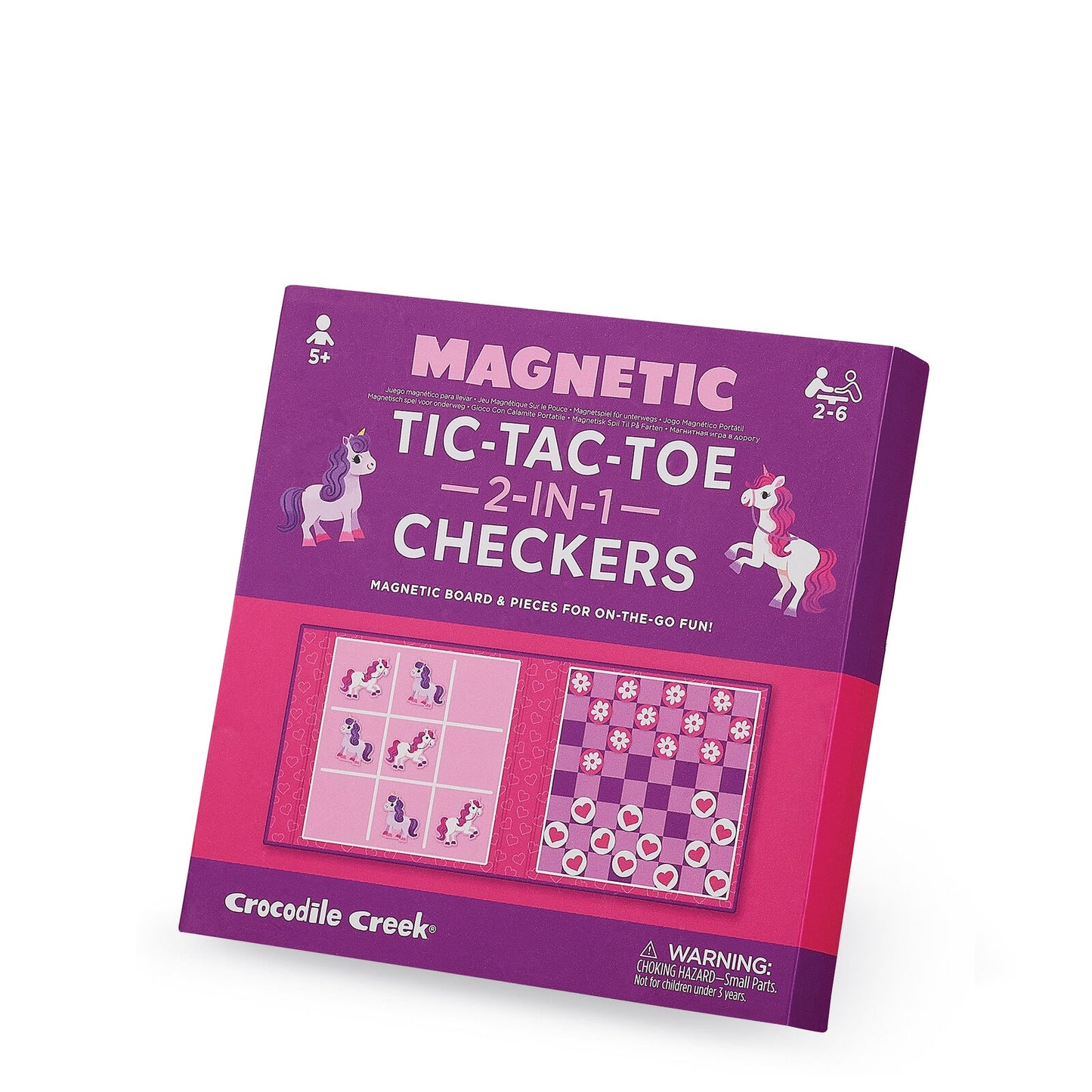 Magnetic Game Tic Tac Toe & Checkers Unicorn