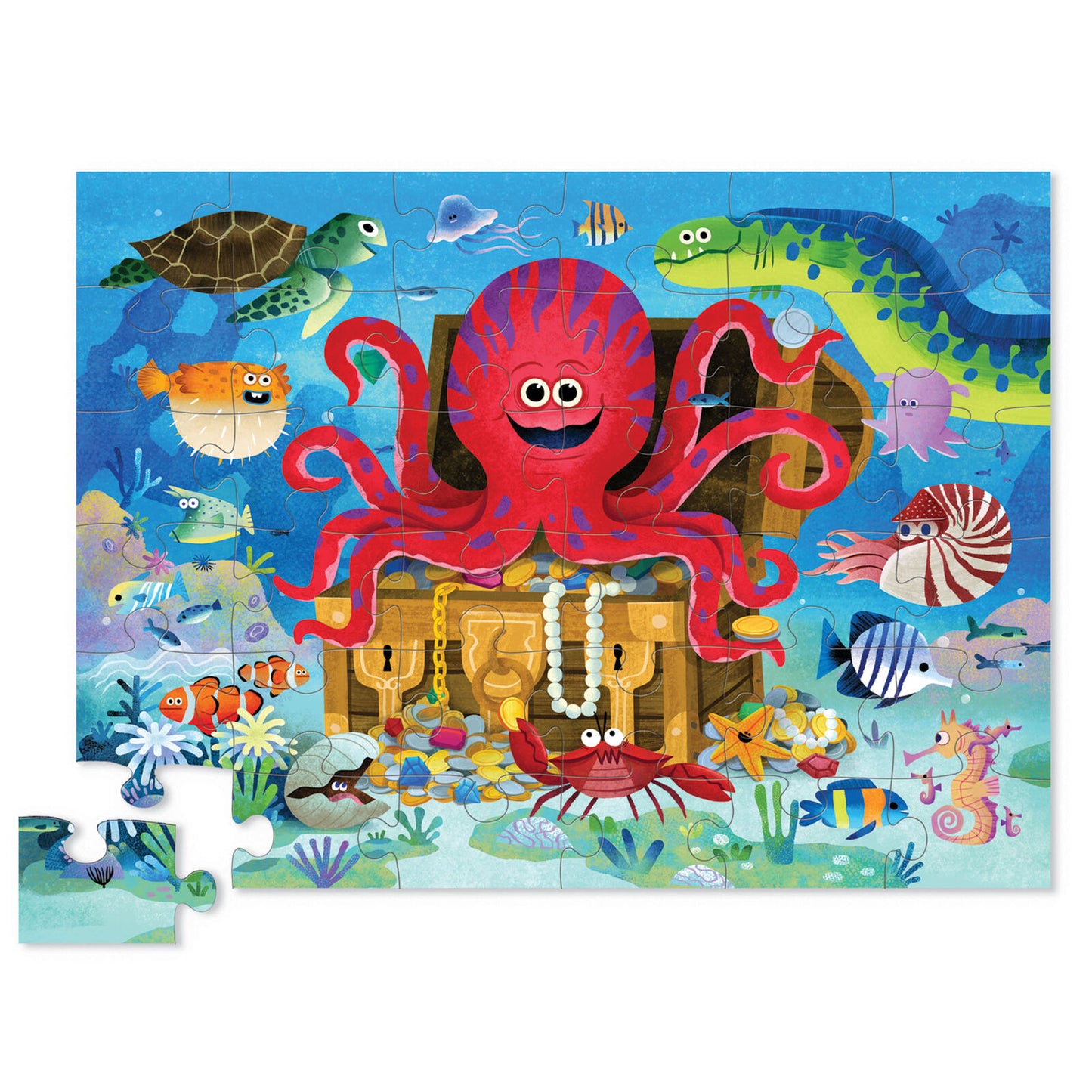 Classic Floor Puzzle 36pc Octopus Treasure