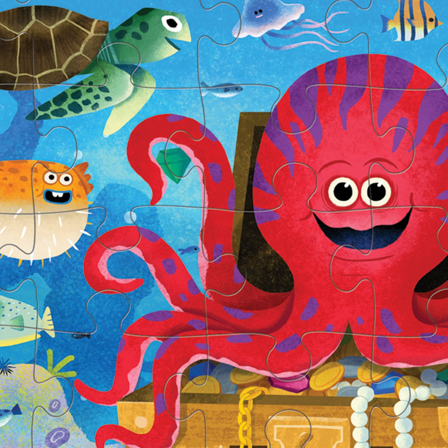 Classic Floor Puzzle 36pc Octopus Treasure