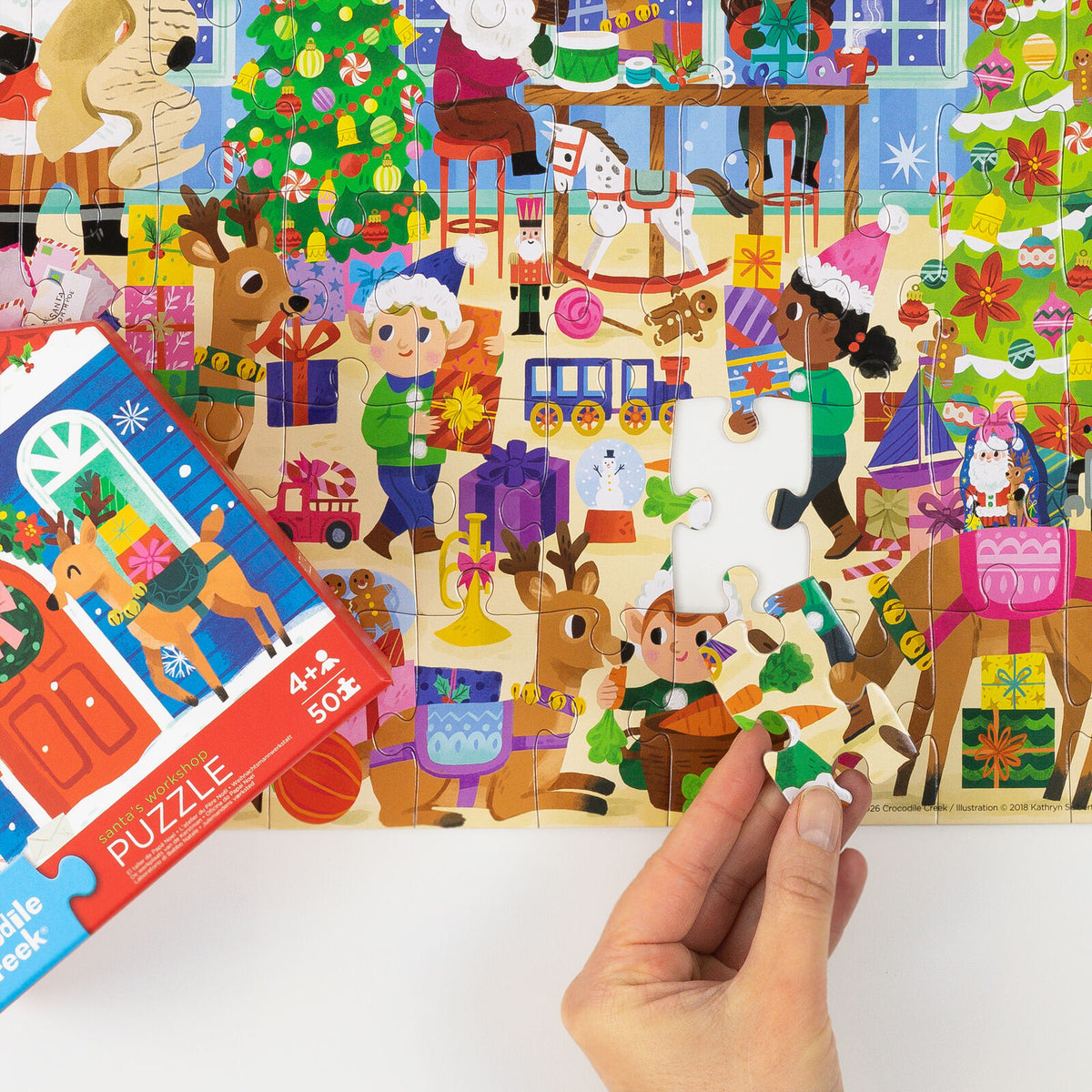 Flat House Puzzle 50pc Santas Workshop