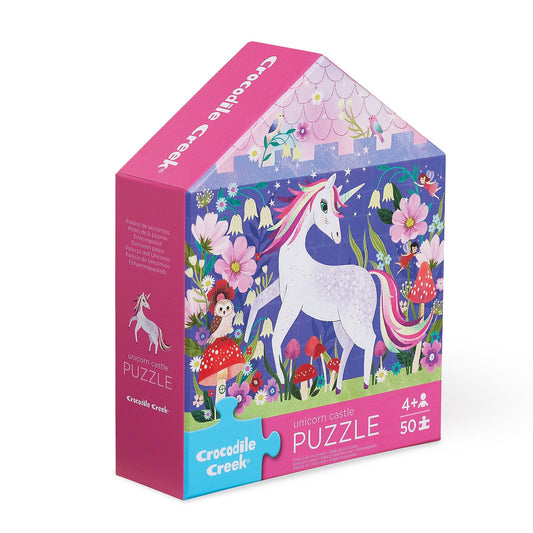 Flat House Floor Puzzle 50pc Unicorn Castle