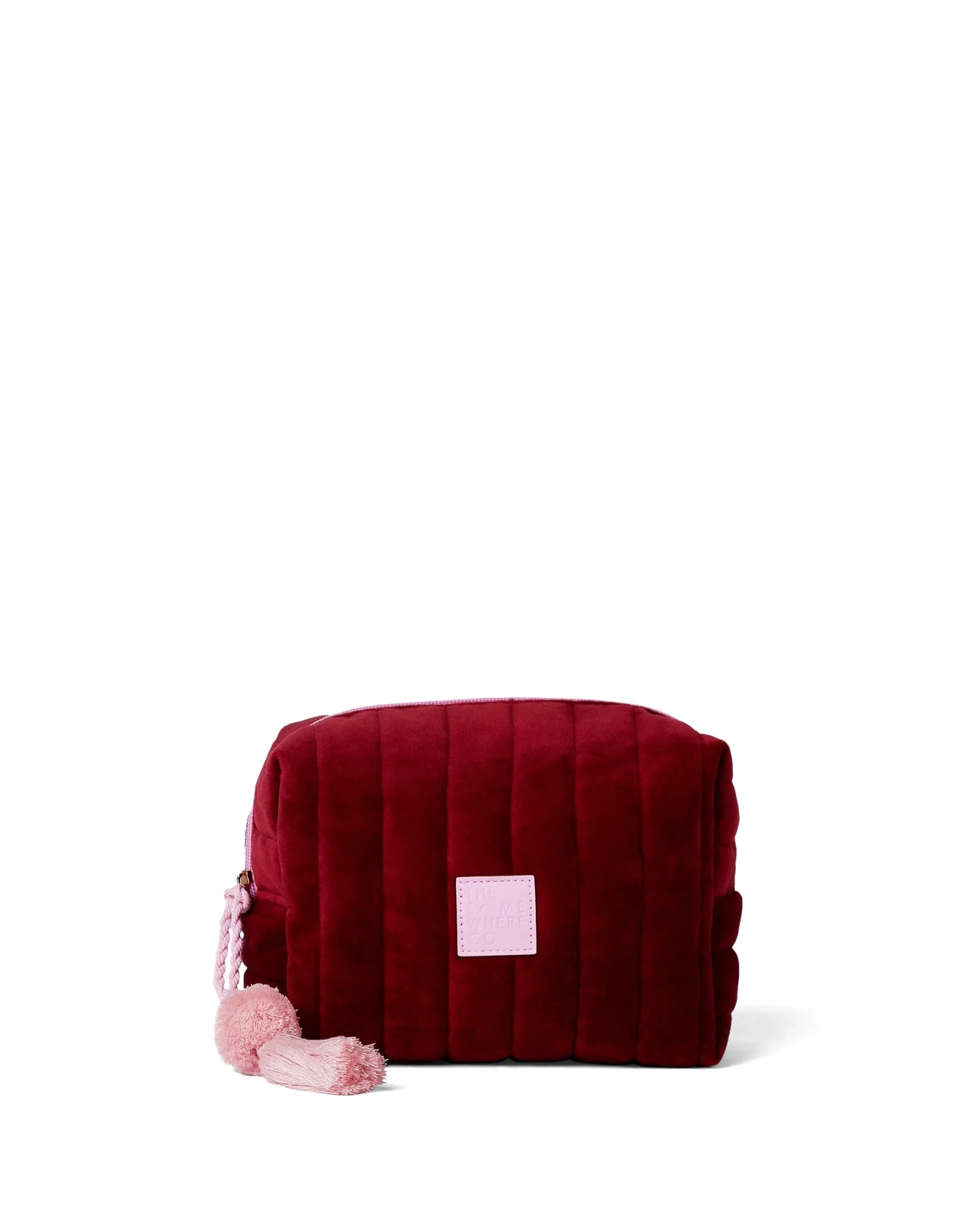 Burgundy Velvet Cosmetic Case