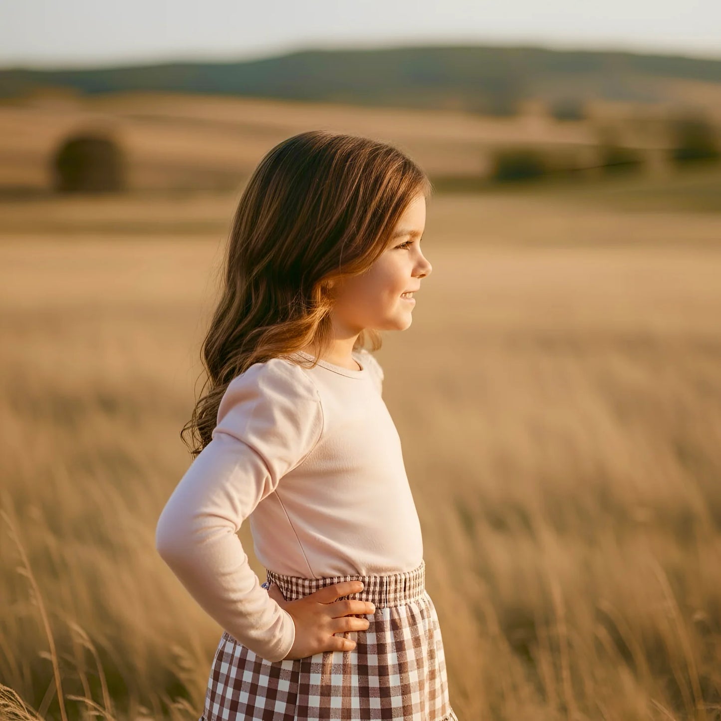 Girls Puff Sleeve Knit Top - Pink