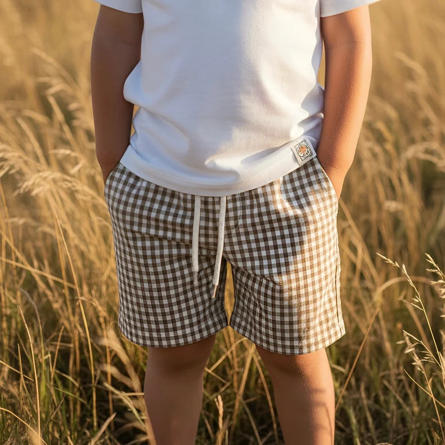 Boys Sonny Shorts Brown Check