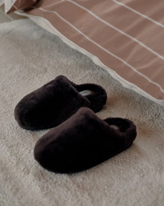 Sheepskin Slippers Chocolate