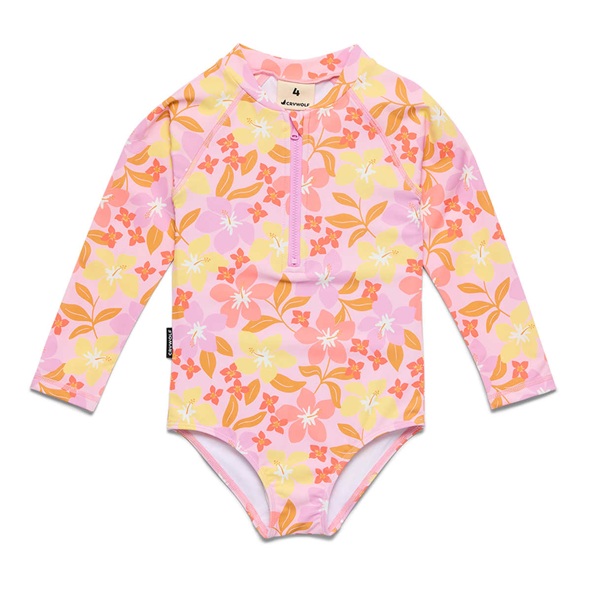 Long Sleeve Swimsuit Hibiscus Daze