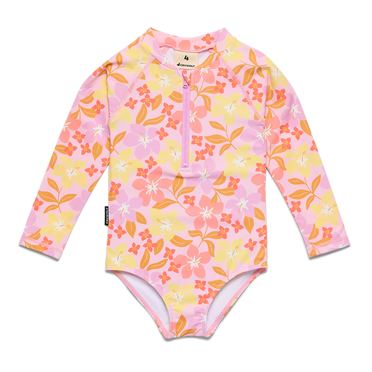 Long Sleeve Swimsuit Hibiscus Daze