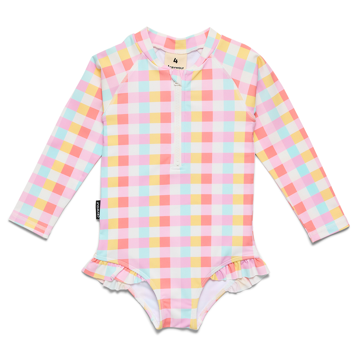 Long Sleeve Swimsuit Pop Gingham