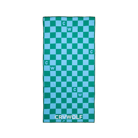 Rapid Dry Towel Sea Green Check