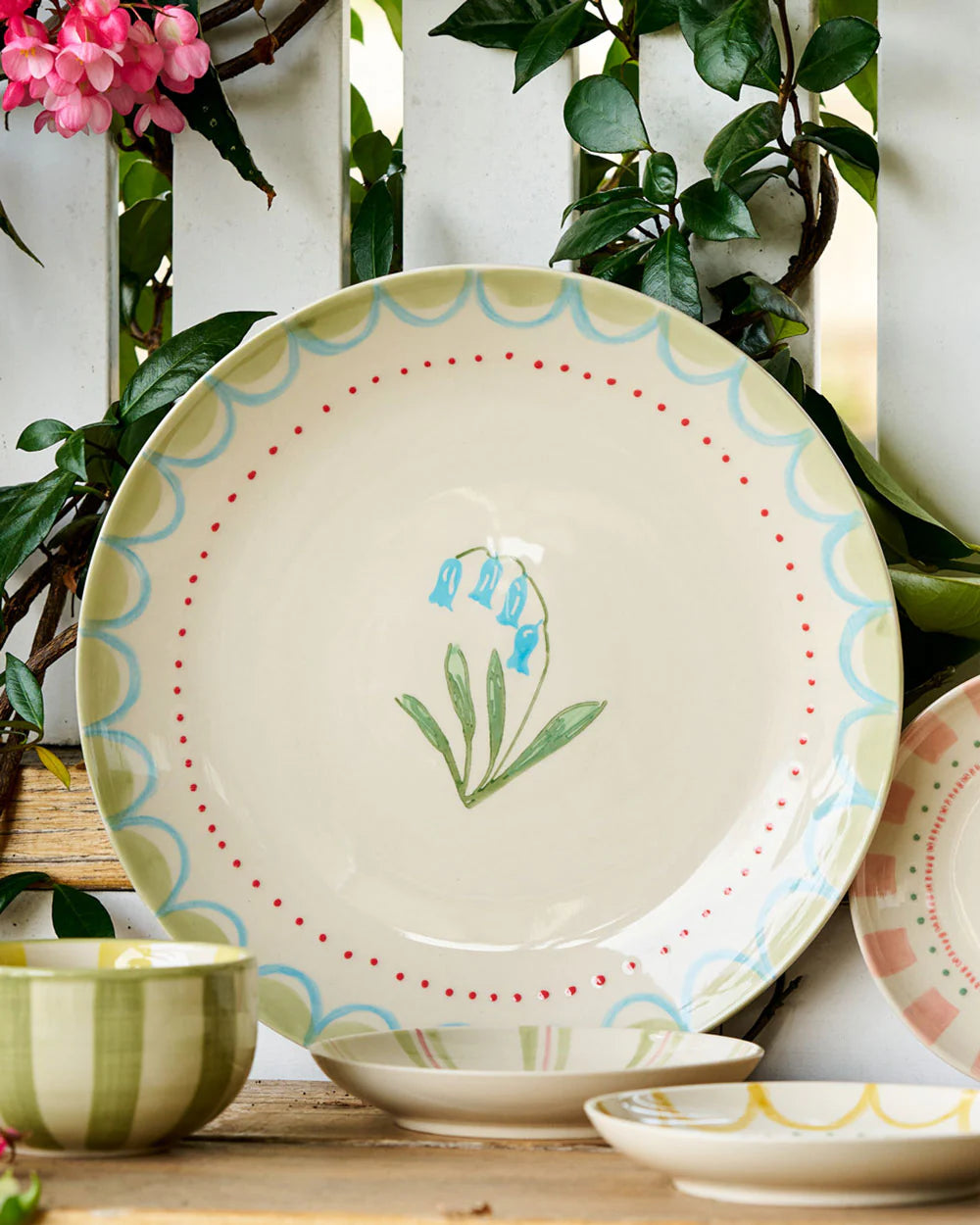 Cake Plate June's Garden Blue Bell 32cm