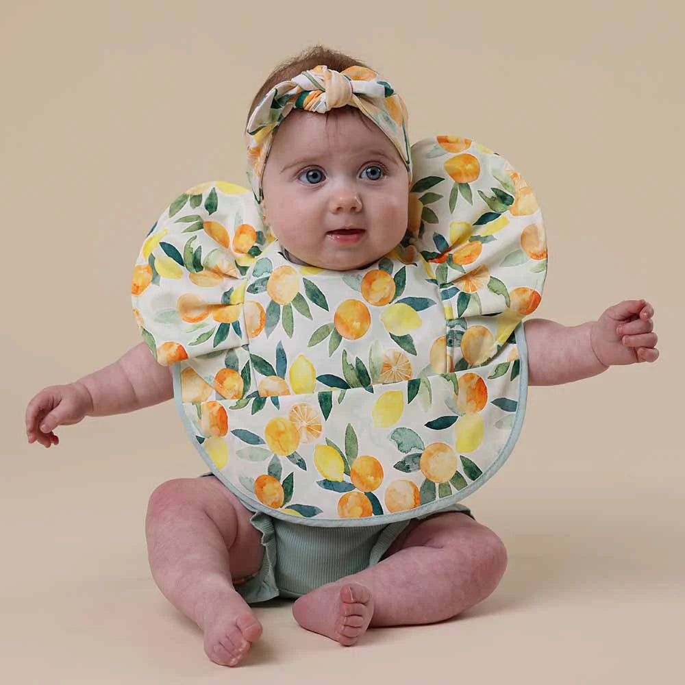 Citrus Squeeze Frill Snuggle Bib
