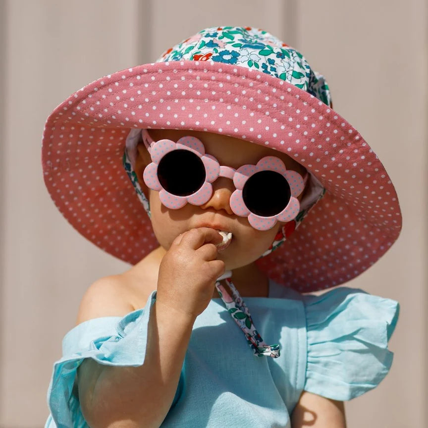 Daisy Sunglasses Pink Aqua Spot