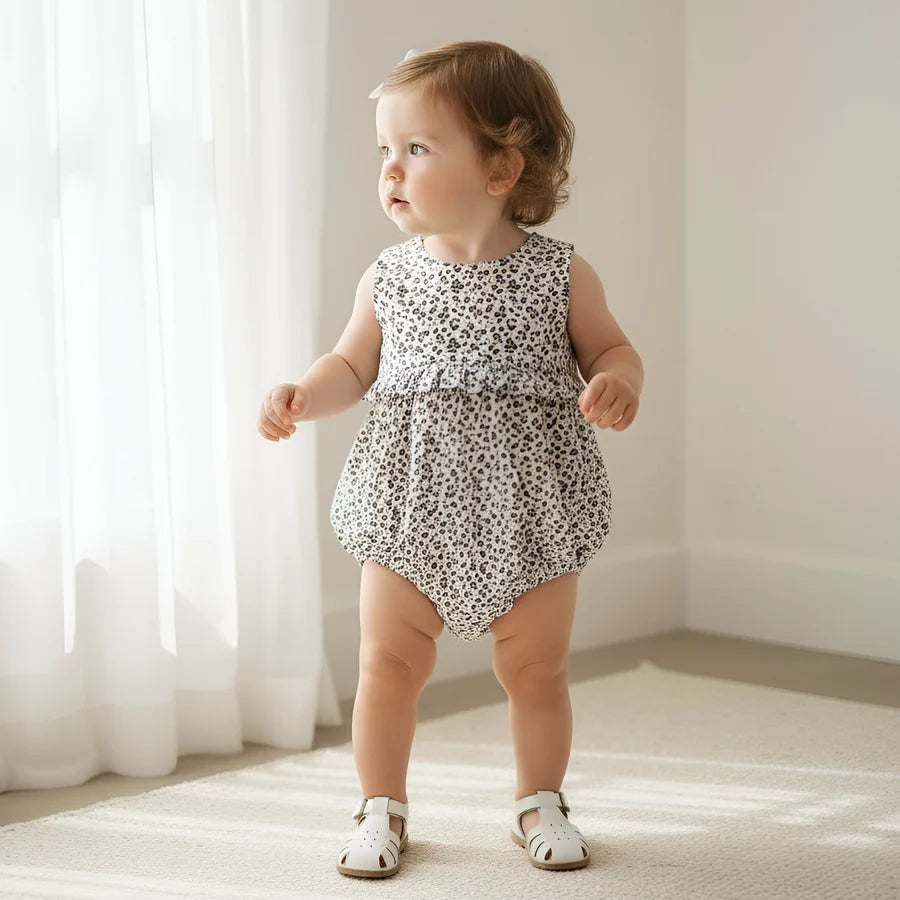 Baby Girls Nora Playsuit Navy Daisy