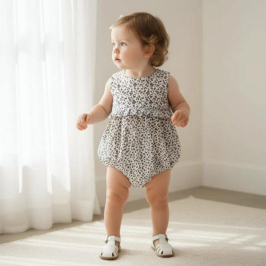 Baby Girls Nora Playsuit Navy Daisy